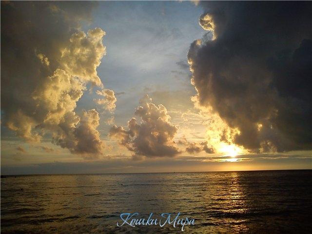 Закат над морем